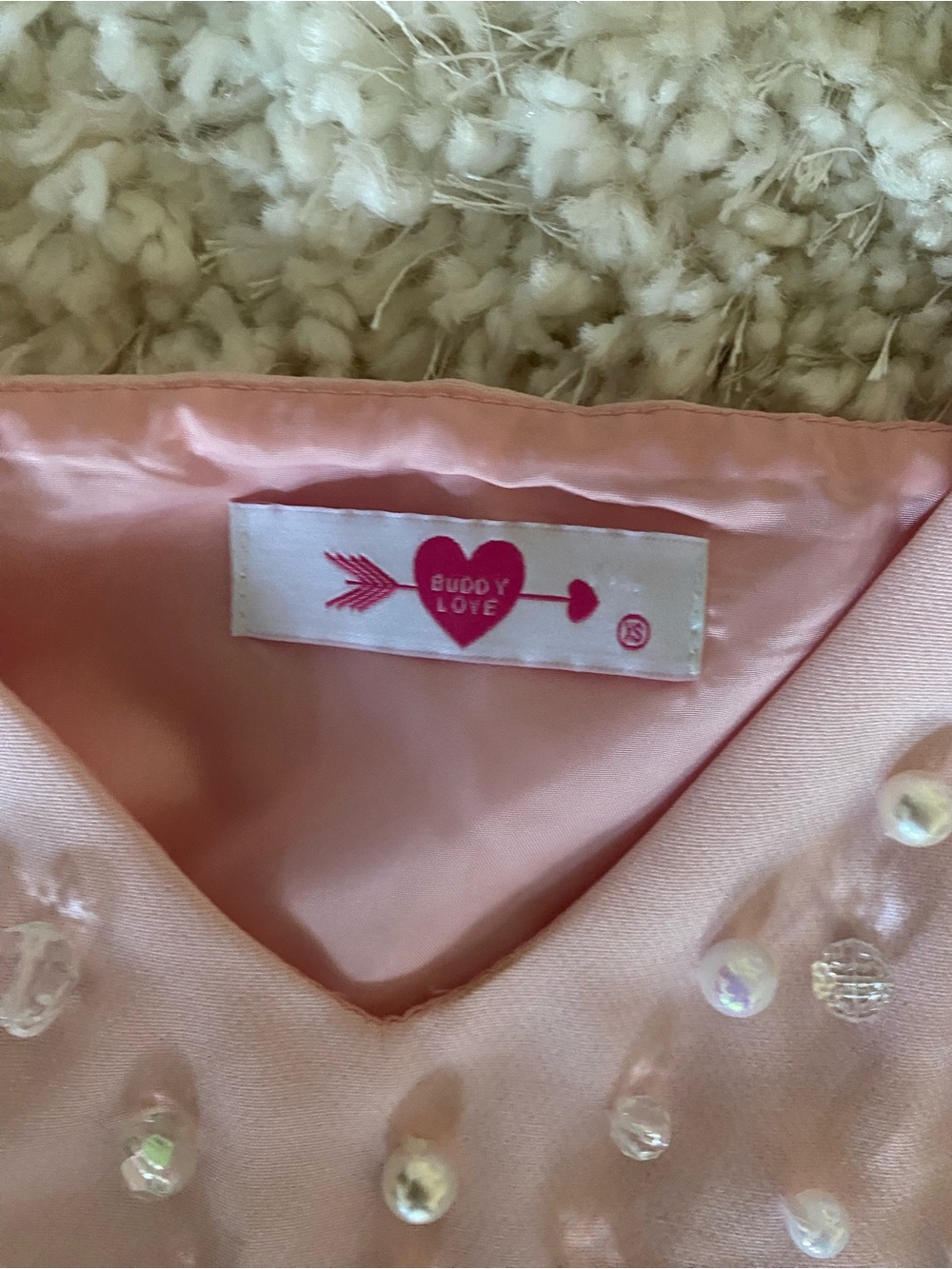 Buddy Love Embellished Feather Trim Spaghetti Strap Top - Picture 3 of 3
